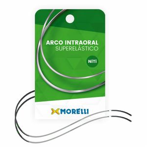 ARCO NITINOL SUPERELÁSTICO CURVA REVERSO MÉDIO - INFERIOR - NITI - REDONDO .016" - MORELLI