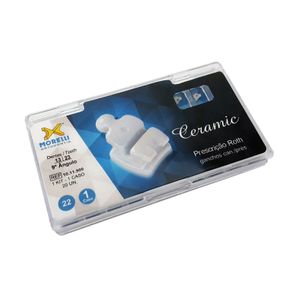 KIT BRÁQUETES ESTÉTICO CERAMIC - PRESCRIÇÃO ROTH COM GANCHO NOS CANINOS (9º) E PRÉ-MOLARES - .022¿ - MORELLI