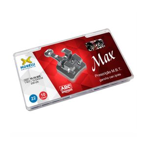 KIT BRÁQUETES MAX 10 CASOS - PRESCRIÇÃO MBT .022¿ COM GANCHO NOS CANINOS E PRÉ-MOLARES  - MORELLI