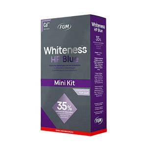 WHITENESS HP BLUE 35% - MINI KIT CLAREADOR DENTAL PARA 1 PACIENTE + 1  TOPDAM - FGM