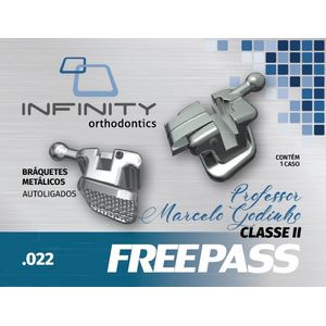 Kit Bráquetes Autoligado Freepass - Godinho Classe II MBT (345) - Infinity