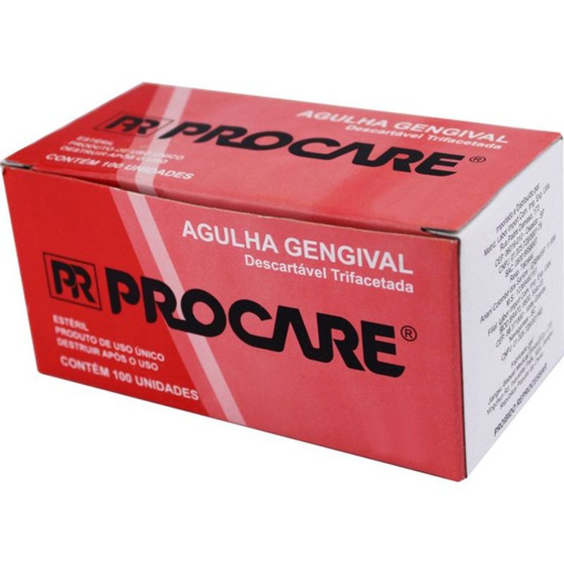 AGULHA-GENGIVAL-DESCARTAVEL-TRIFACETADA-30-G-EXTRA-CURTA---PROCARE