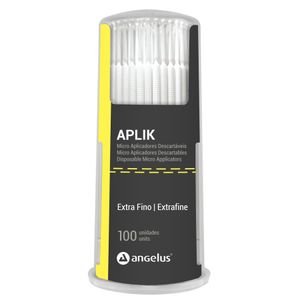 APLIK - APLICADOR TIPO MICROBRUSH - EXTRA FINO - COR: BRANCO - ANGELUS