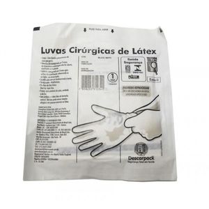 LUVA LÁTEX CIRÚRGICA ESTÉRIL 7,5 - DESCARPACK