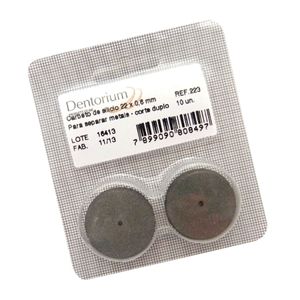 DISCO DE CARBORUNDUM 22X0.6MM CINZA - 10 UNIDADES - DENTORIUM