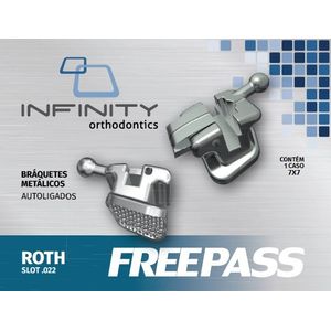 Kit Bráquetes Autoligados Freepass - Roth (7x7) .022” (345) - Infinity
