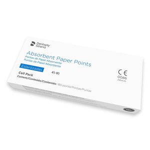 PONTAS DE PAPEL ABSORVENTE CELL PACK 45-80 28MM - 180 UNIDADES - DENTSPLY