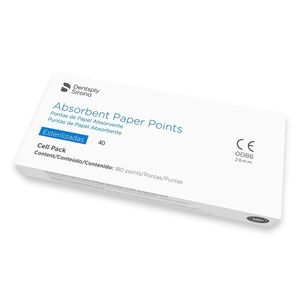 PONTAS DE PAPEL ABSORVENTE CELL PACK 40 28MM - 180 UNIDADES - DENTSPLY