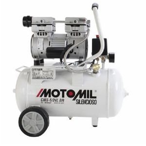 Compressor Silencioso 120psi 220V Branco CMS-5/24BR Motomil - Motomil