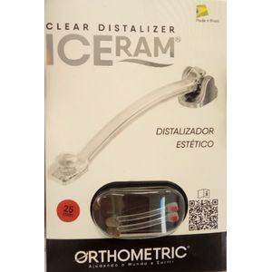 CORRETOR DE CLASSE II - ICERAM CLEAR DISTALIZER 25MM (2 UNIDADE)- ORTHOMETRIC