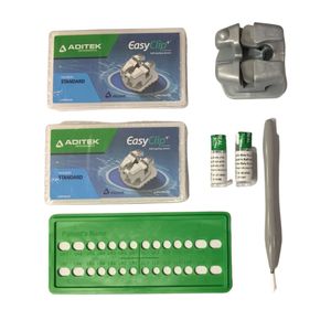 Kit 2 Casos Bráquete Autoligado Damon Standard Passivo Com Gancho 3,4,5 - Aditek